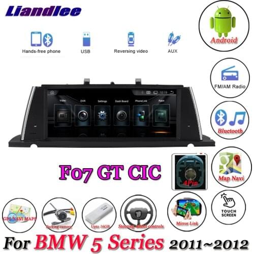 For BMW 5 Series F07 GT 2011 2012 Original CIC System Android Player Multimedia Carplay Androidauto GPS Navigation HD Screen