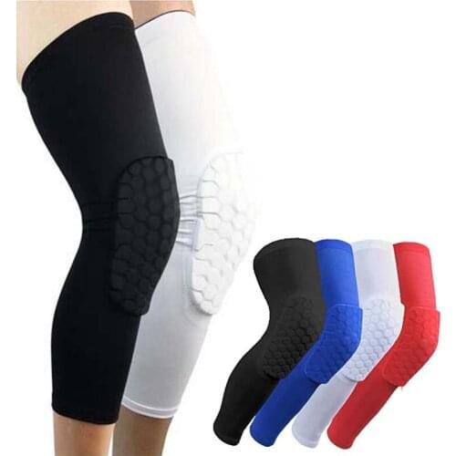 Breathable Sports Honeycomb Knee Pads Sleeve Basketball Brace Elastic Kneepad Protective Gear Patella Foam Support Volleyball 1P
