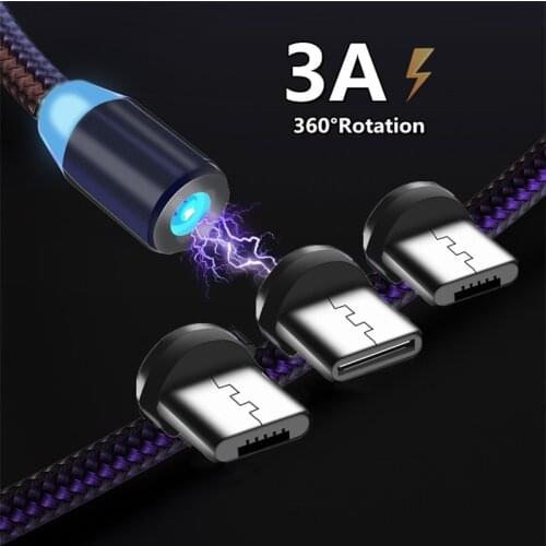 BSLIUFANG Round Magnetic Cable plug 8 Pin Type C Micro USB C Plugs Fast Charging Magnet Charger Plug For phone Charging cable