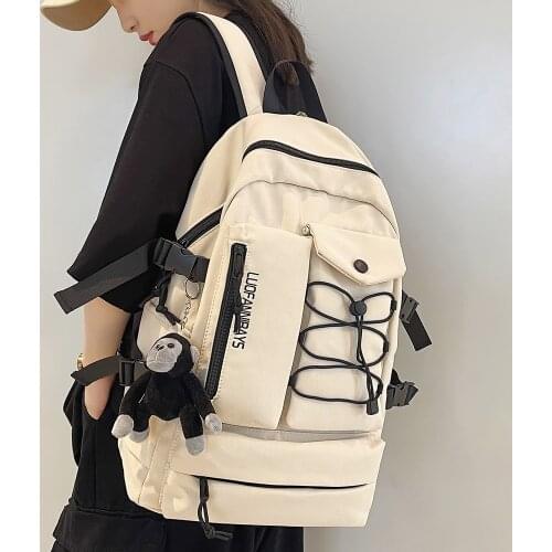 Trendy Male Female Drawstring Fashion Bag Boy Women Waterproof Unisex Backpack Cool Ladies School Bag Men Student Girl Backpacks