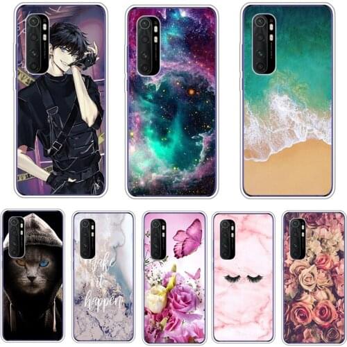 For Xiaomi mi 10 Lite 5G Case Soft Silicone Back Cover Case on For Xiaomi Mi Note 10 Lite Phone Back Cover Fundas
