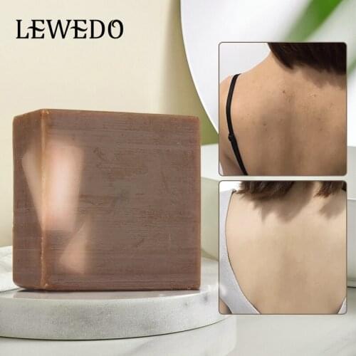 Lewedo Unisex 100g Natural Handmade African Black Soaps Body Care Whitening Soap Oil-control Face Soap Acne Treatment Dark Soap