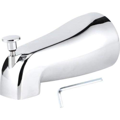 Wall Mounted Electroplate Bathtub Faucet Concealed Tub Spout With Pull Up Diverter For Bathroom Faucet Pull-Down Faucet Plating