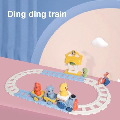 New Electric Train Track Touch Sensitive Childrens Family Cartoon Childrens Car Toys Kids Birthday Gifts