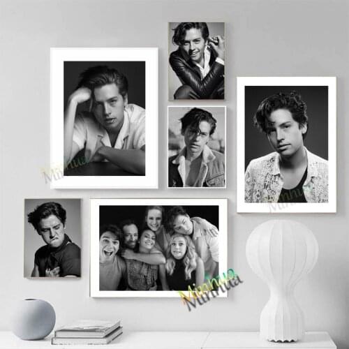 Cole Sprouse Poster Prints Hot TV Series Star Actor Black And White Art Canvas Painting Wall Pictures For Living Room Home Decor