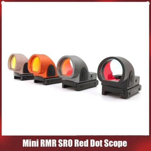 Mini RMR SRO Red Dot Scope Sight Airsoft / Hunting Reflex Sight fit 20mm Weaver Rail For Collimator Glock / Rifle