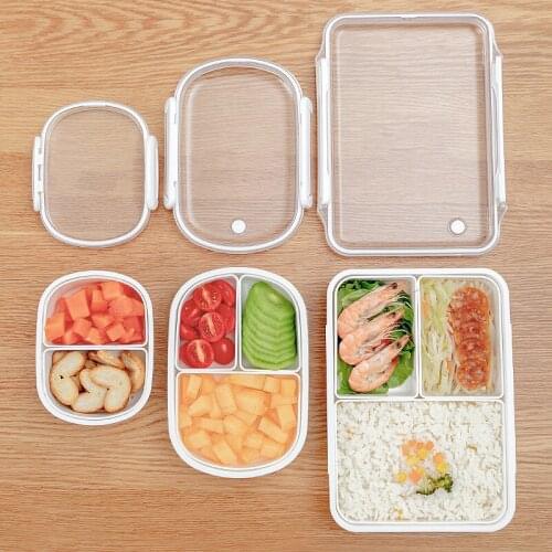 Simple Bento Lunch Box Plastic Containers For Food Storage Microwave Travel Hiking Office School Camping Kids Lanch Box