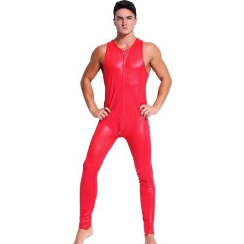 Sexy Mens Bodysuit Jumpsuit Playsuit Romper Man Slim Corset Male Underwear Tight Body Building Suits Male Club Dance Dress 2018