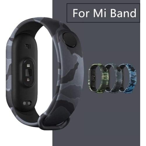 For Mi Band 6 5 4 3 Camouflage Strap Silicone Replacement Wristband Bracelet on Xiaomi Miband6 Miband5 Miband4 Smartwatch Strap