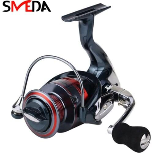 Spinning Reel Durable Lightweight Fishing Wheel With Smooth 13+1BB Powerful Carbon Fiber Drag High-Capacity