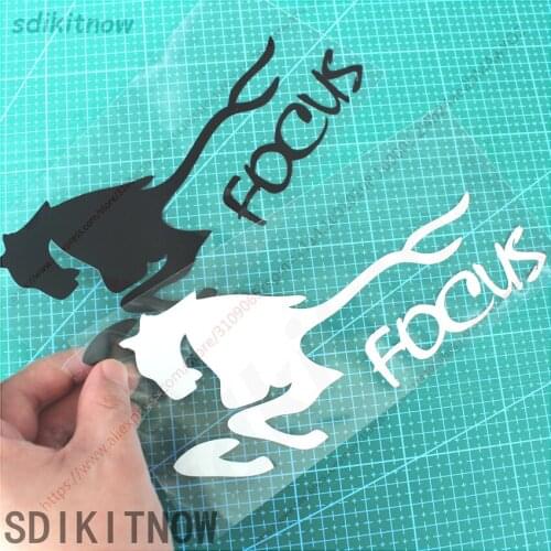 Horse Running Sports Sticker Racing Windows Door Decal Car Styling For Ford focus 2 3 MK1 MK2 MK3 ST RS 2018 2017 accessories