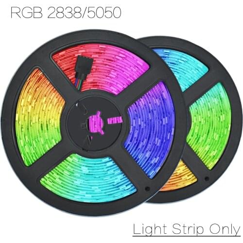 LED 12V RGB 5050/2835 Only Strips Light 5M 7.5M 10M Set Decoration Lamp Ribbon String Flexible Diode NO Waterproof For Festival