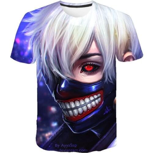 Tokyo Ghoul Anime Clothes T Shirt Camisetas Manga For Men Tops Ropa Hombre Streetwear Camisa Masculina Verano Koszulki Chemise
