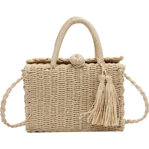 Mini sac de plage straw shoulder bag women handtasche damen bolso paja crossbody tote bag ladies bags designer handbag woven bag