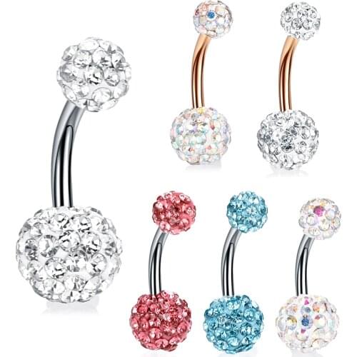 1Pc Surgical Steel Colorful Belly Bar Pircing Navel Ring Stud Women Belly Button Ring Post Sexy Body Piercing Jewelry 14G
