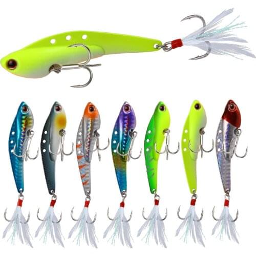 1pcs Vibration Metal VIB Blade VIB Lure Dragon Tooth Blood Trough Hook Vib Fishing Tackle Crankbait Sinking Vibrations Hard Bait