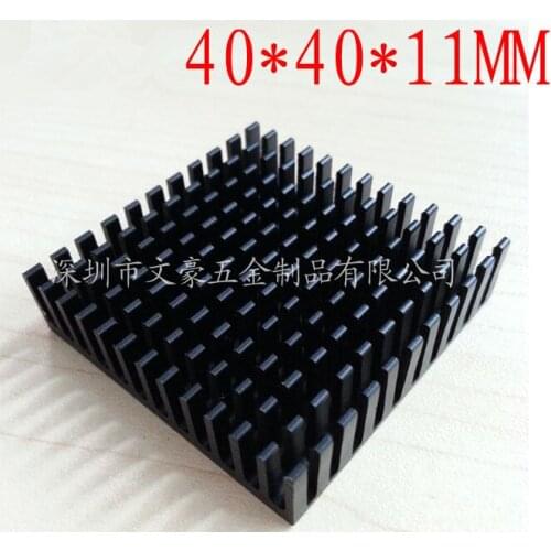 Fast Free ship 20pcs Black groove High quality heat sink chip heat conduction block 40*40*11MM CPU radiator 40*40*11mm Heatsink