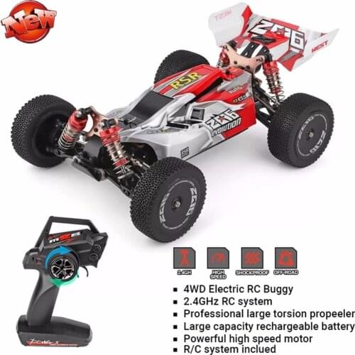 60KM/H High Speed 1/14 2.4G Racing RC Truck Hardware Oil Shock Absorber Metal Chassis 4WD Electric Remote Control Vehicle Model