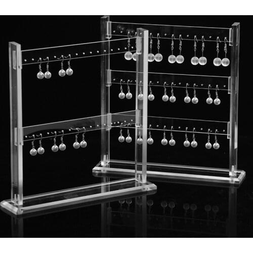 Acrylic Earrings Ear Studs Necklace Jewelry Display Rack Stand Organizer Jewelry Earring Holder 23*24cm