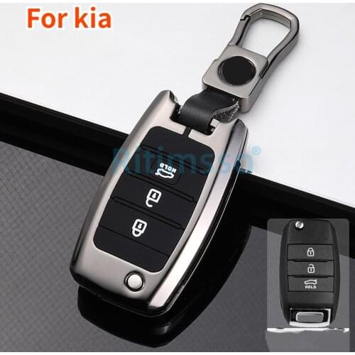 Zinc Alloy Key Case Cover for Kia Rio 3 K2 Ceed Cerato K3 Sportage 4 Picanto K5 Optima Sorento Forte Stinger 2017 2018