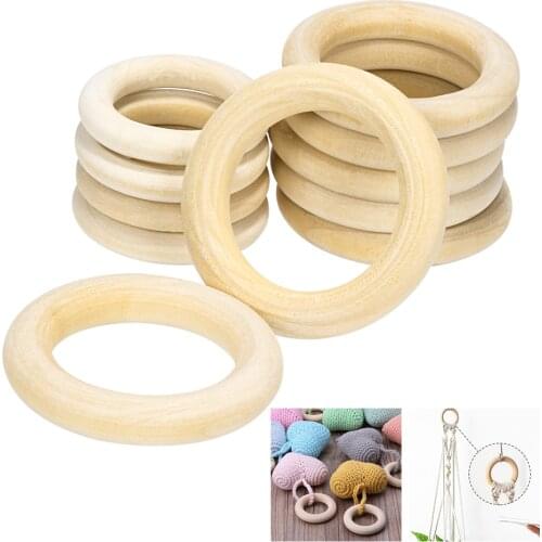 Natural Color Wooden Beads Round Eco-Friendly Loose Wood Bead DIY Crafts For Jewelry Making Bracelet Necklace 54-1108pcs/set