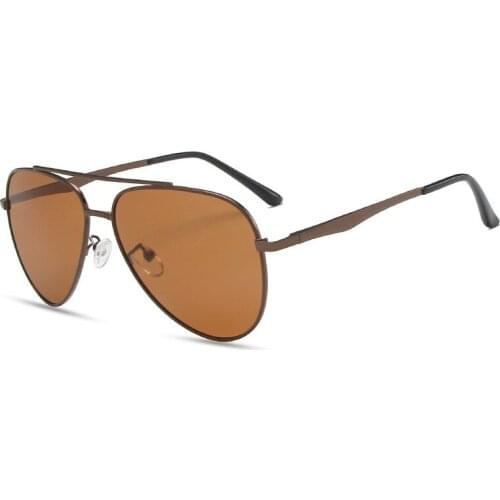 Elbru Fashion Double Girder Polarized Light Sunglasses Comfortable Spring Leg Sandy Beach Travel Drive Shading Sunglasses UV400