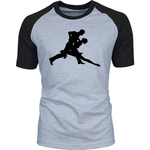Dance Dancing Couple Tango Romantic Printing O-neck 100% Cotton Tshirt Tee Casual Loose Size New Summer Fashion Mens T Shirt