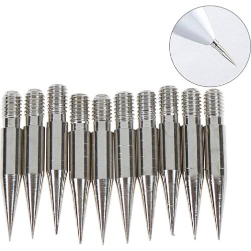 10Pcs/lot Sliver Stainless Steel Micro Removal Pen Mole Freckle Spot Needles Sweep Spot Mole Plasma Point Tattoo Machine Needles
