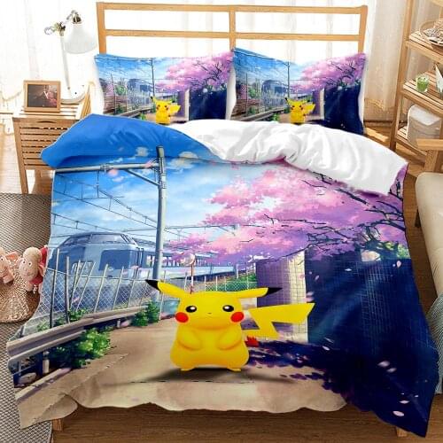 Cute Yellow Bedding Set Queen Size for Kids Cartoon Duvet Cover 150 Bed Set 3D Quilt Kawaii Bedclothes Girls Home Textile