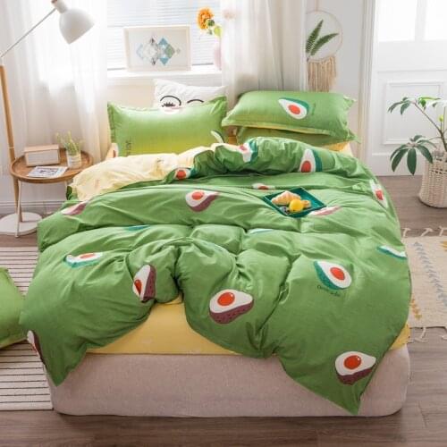 Postoral Duvet Cover Set 220x240 Leaf Avocado Printed Bedding Set Single Double Queen King Size Bed Linen Sheet Quilt Covers