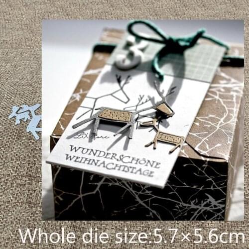 New Design Craft Metal Cutting Die die cuts 2pcs deer decoration scrapbook Album Paper Card Craft Embossing die cuts