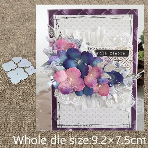 New Design Craft Metal stencil mold Cutting Dies 5pcs flowers decoration scrapbook die cuts Album Paper Card Craft Embossing