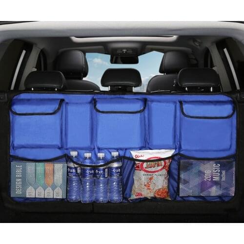 Auto Storage Organizer Car Trunk Bag Universal Large Capacity Backseat Storage Bag Trunk Cargo Mesh Holder Pocket Auto Interior