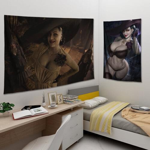 Poster with vampire Alsina Dimitresku, decorative painting, tapestry, Bh8 village, game, surrounding wall, artistic canvas