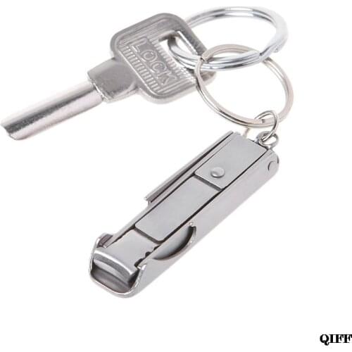 Drop Ship 2 in 1 Nail Clipper Bottle Opener EDC Pocket Tool Nail File Keychain For Travel May29