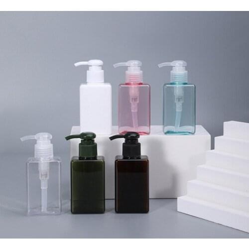 10PCS Empty Plastic Pump Bottle Square PETG Containers for Bathroom Kitchen Shampoo Lotion Soap 100ml 150ml 280ml