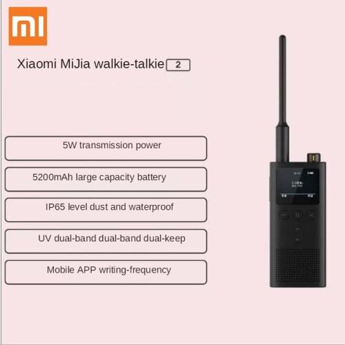 Xiaomi Walkie Talkie 2 5W UV Dual Band Radio IP65 Waterproof 13 Days Long Standby Interphone Location Share
