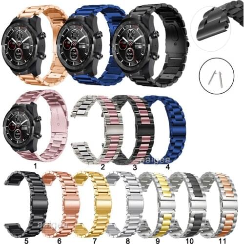 Classic Quick Release Stainless Steel Band Strap For Ticwatch Pro 3 E2 S2 GTX Watchband 20mm 22mm