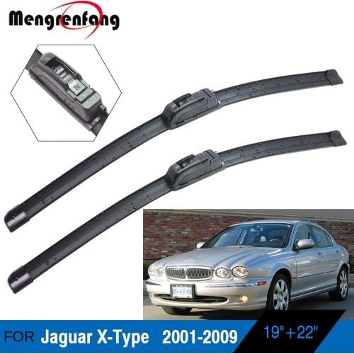 For Jaguar X-Type Car Front Windscreen Wiper Blade Soft Rubber Wiper Blade 2001 2002 2003 2004 2005 2006 2007 2008 2009 2010