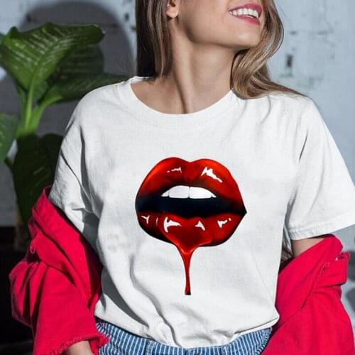 Harajuku Loose Casual Short-sleeved Tshirts White Cartoon Color Printing Tee Shirt Femme Plus Size Cotton T-shirt Women Tops