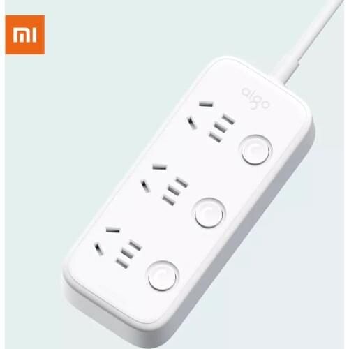 Xiaomi Aigo Three-position Three-control Extension Cord Socket Integrated Sub-control Switch Indicator 1.8m Extension Cord