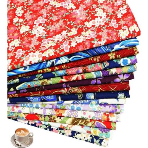 Sushi Japanese Bronzed Fabric By Cm Printed Cotton Cloth DIY Materials cotton fabric fabric cotton