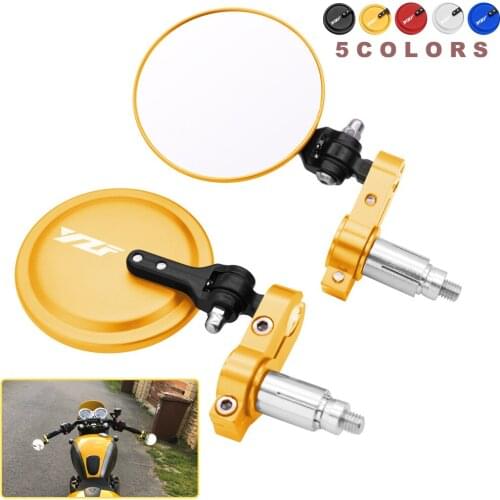 YZF Motorcycle Rear View Mirrors Round 7/8" Handle Bar End Foldable Motorbike Side Mirror for Yamaha YZF R3 R25 R6 R1 2013-2019