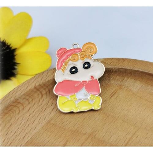 10pcs Kawaii Cartoon Baby Girl Metal Enamel Charms Pendant Fit Necklace Bracelet Jewelry Accessories DIY Craft