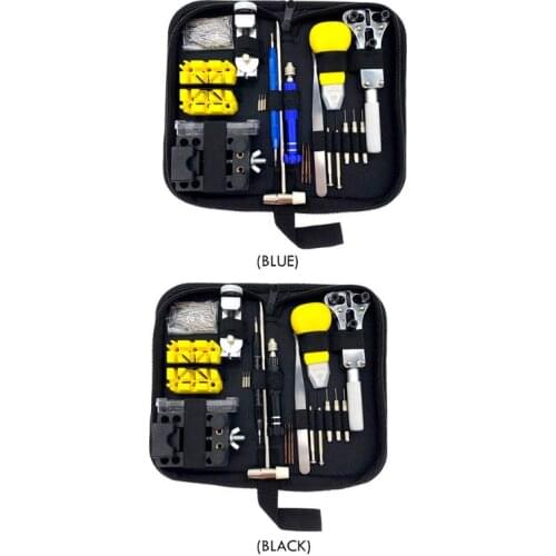 148pcs/set Practical Blue/Black Watch Repairing Tools Watch Case Opener Back Case Cover Remover Maintenance Implement