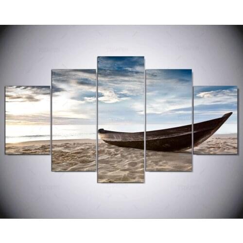 5 Piece HD Printed Ships Art Canvas Painting Wall Pictures for Living Room Modern Free Shipping kn-1149