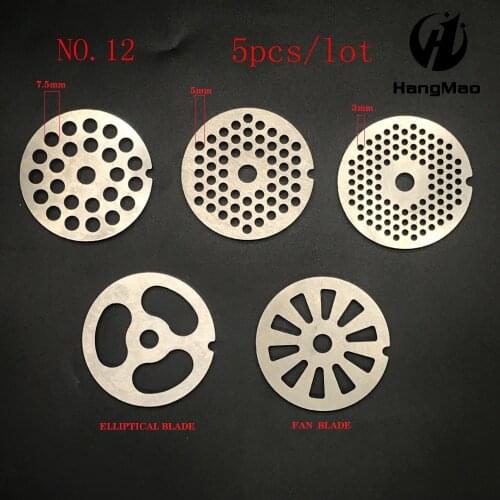 5PCS/LOT 12# meat grinder plate net knife meat grinder parts General Enema three hole knife net Household appliances for kitchen