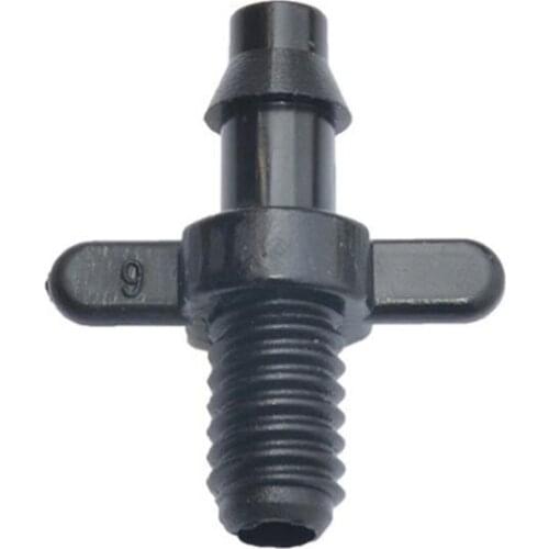 50Pcs 4/7 mm Threaded 1/4"irrigation connector joint drip 4/7mmplastic hose barb fittings 50P