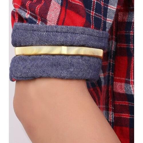 6Pc Anti Slip Sleeve Holders Suit Shirt Sleeves Retainers Bendable Metal Steel Wire Armband Garters Clothing Sleeve Fasten Loops