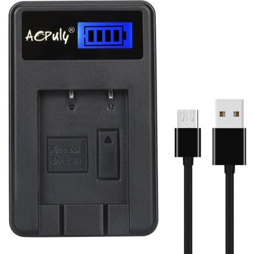 AOPULY EN-EL19 EN-EL19 USB Battery Charger + LCD Screen for Nikon S2500 S2600 S3100 S3200 S3300 S4100 S4200 S4300 Digital Camera